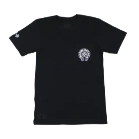 Koszulka Chrome Hearts z wielobarwną podkową Horseshoe i prostym krzyżem