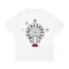 Koszulka Chrome Hearts z wieloma logo i wzorem ust