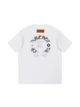Koszulka Louis Vuitton X Chrome Hearts, biała
