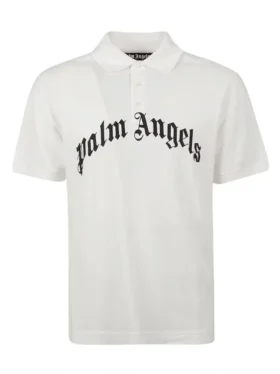 Koszulka polo z zakrzywionym logo Collabs X Saint