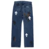 Lemandik Straight Leg Jeans Cross Patch