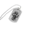 Mała Dog Tag z wyciętym krzyżem CH Cross