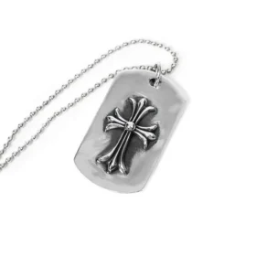 Mała Dog Tag z wyciętym krzyżem CH Cross