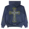 Niebieska bluza z kapturem Chrome Hearts