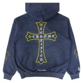 Niebieska bluza z kapturem Chrome Hearts
