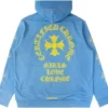 Niebieska bluza z kapturem Sanskrit Chrome Hearts