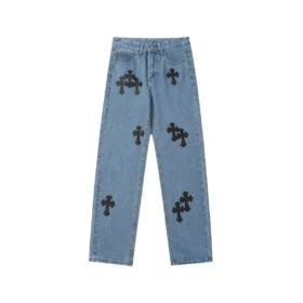 Niebieskie Jeansy Chrome Hearts
