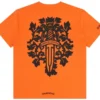 Pomarańczowa koszulka Chrome Hearts