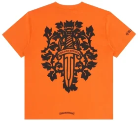 Pomarańczowa koszulka Chrome Hearts