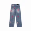 Różowe Jeansy z logo Chrome Hearts