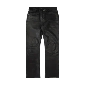 Skórzane spodnie do kolan Chrome Hearts Fleur