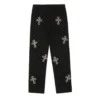 Spodnie Chrome Hearts z krzyżem z kryształków