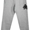 Spodnie dresowe Chrome Hearts z potrójnym krzyżem – szare
