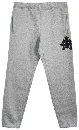 Spodnie dresowe Chrome Hearts z potrójnym krzyżem – szare