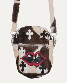 Torba Chrome Hearts Matty Boy Chomper z krowiej skóry
